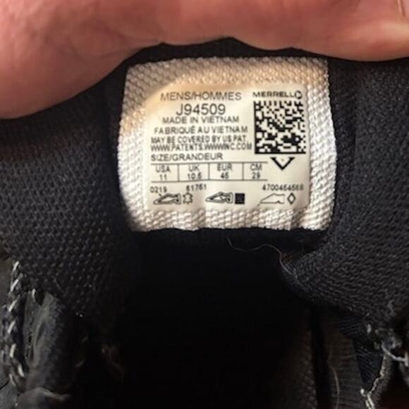 Merrell Ascent Ride GTX Hiking Sneakers Black Leather Shoes Waterproof Men's 11 - Picture 11 of 11